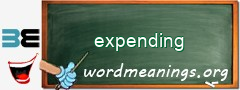 WordMeaning blackboard for expending